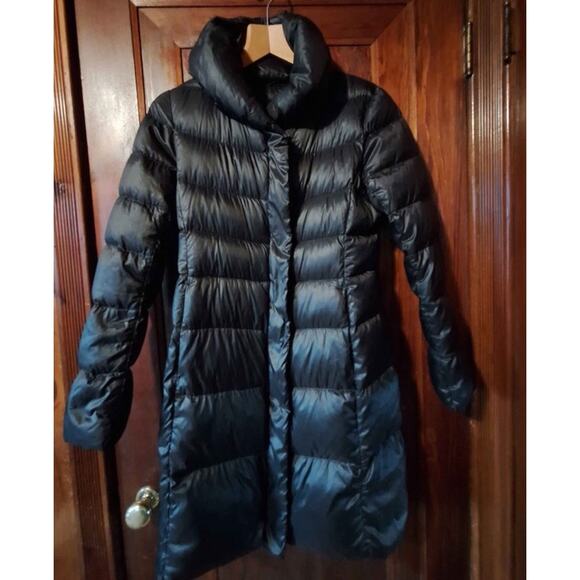 UNIQLO Ultra Light Down Long Coat Black M Warm Lightweight Used - Picture 2 of 6